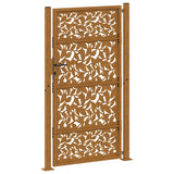 Garden Gate 100x200 cm Weathering Steel Leaf Design 4100968