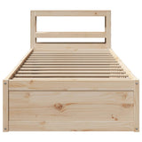 Bed Frame with Headboard 90x200 cm Solid Wood Pine 3306351