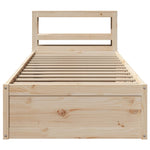 Bed Frame with Headboard 75x190 cm Small Single Solid Wood Pine 3306366