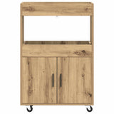 Bar Cart Artisan Oak 60 x 39.5 x 89 cm Engineered Wood 8015685