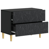 Bedside Table Black 62 x 34.5 x 48 cm Engineered Wood 895006