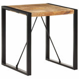 321596 Dining Table 70x70x75 cm Solid Rough Mango Wood