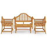 4 Piece Garden Lounge Set Solid Wood Teak 3100779