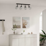 Ceiling Spotlight Black 70 x 13 x 26 cm Glass and metal 42001221