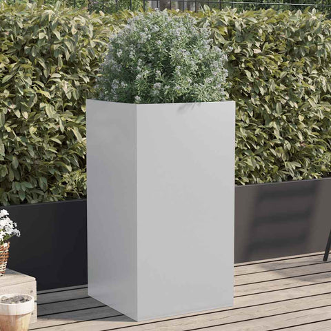 Planter Silver 42x38x75 cm Galvanised Steel 841582