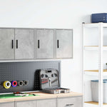 ZNTS Garage Wall Cabinets 2 pcs Concrete Grey Engineered Wood 860614