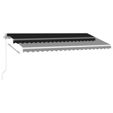 Manual Retractable Awning with LED 400x300 cm Anthracite 3069544