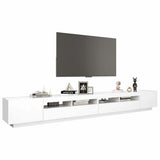 TV Cabinet with LED Lights White 300x35x40 cm 3081924