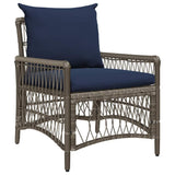 Garden Chair with Cushion Grey 73 x 61 x 77 cm Poly Rattan 42006224