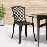 Garden Chair Black Cast aluminium Medium Durable Garden Chair 3216320