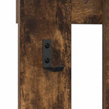 Wall-Mounted Coat Rack with Mirror Smoked Oak 100 x 10 x 100 cm 874511