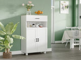 Freestanding Kitchen Cupboard, Nordic Storage Cabinet with Drawer, Doors and Open Countertop for T3398P344628