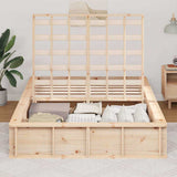 Bed Frame Brown 140 x 200 cm Solid Pine Wood 3385715