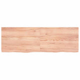 Bathroom Countertop Light Brown 120x40xcm Treated Solid Wood 3156139