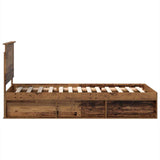 Bed Frame with Headboard Old Wood 90 x 200 cm Solid Pine Wood 3409415