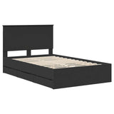 Bed Frame with Drawer Black 120 x 200 cm Engineer Wood 3411132