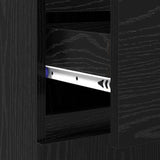 Sideboard with Drawer Black Oak 60 x 35 x 70 cm Engineered Wood 881211