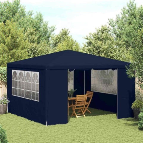 Professional Party Tent with Side Walls 4x4 m Blue 90 g/m 48526