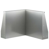 Retaining Wall 50 x 50 x 50 cm Galvanised Steel Silver 8015195