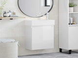 Bathroom Vanity Unit with Tap High Gloss White 889455