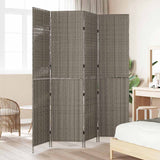 Room Divider Folding Manual Grey 195 x 180 cm Poly Rattan 42003674