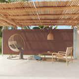 Patio Retractable Side Awning 200x600 cm Brown 317975