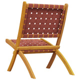 Folding Garden Chairs 2 pcs Red Solid Wood Acacia and Fabric 366511