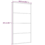 Sliding Door Frosted ESG Glass and Aluminium 102.5x205 cm Black 151663