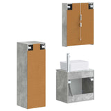 Bathroom Furniture Set 4 pcs Concrete Grey 3407450