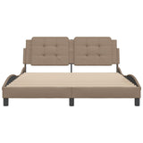 Bed Frame without Mattress "Zadar" Cappuccino 160x200 cm Faux Leather 3208195
