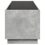 ZNTS Coffee Table with Infinity LED Concrete Grey 90x50x50 cm 847668