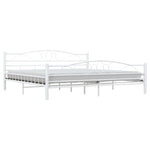 ZNTS 285306 Bed Frame White Metal 200x200 cm