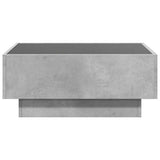 Coffee Table with LED Concrete Grey 70x50x30 cm Engineered Wood 847514