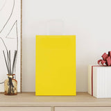 Paper Bags 250 pcs with Handles Yellow 21x11x31 cm 4102008