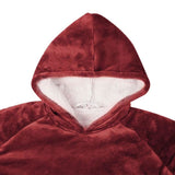Blanket Hoodie Bordeaux Red M Fleece and Flannel 42017211