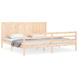 Bed Frame without Mattress 200x200 cm Solid Wood 3194526