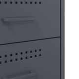 Bedside Cabinets 2 pcs Anthracite 36x39x68 cm Steel 843083