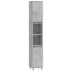 ZNTS 3 Piece Bathroom Furniture Set Concrete Grey Engineered Wood 3190217