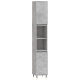 ZNTS 3 Piece Bathroom Furniture Set Concrete Grey Engineered Wood 3190217