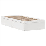 Bed Frame without Mattress White 90x190 cm Single Solid Wood Pine 3323516