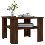 Coffee Table Brown Oak 60x60x42 cm Engineered Wood 815266