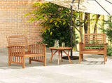 Garden Chair Set of 2 Natural wood Solid acacia wood Standard 310256