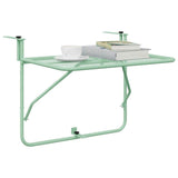 Hanging Balcony Table Folding Mint Green 60 x 39 x 65 cm Steel 42008080