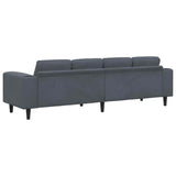 Living Room Couch Dark Grey 250 x 77 x 76 cm 3335092