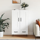 Highboard White 69.5x31x115 cm Engineered Wood 830316