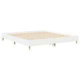 Bed Frame No Mattress White 200x200 cm Engineered Wood 3328699