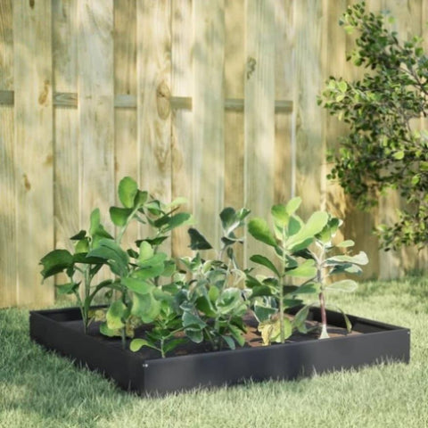 ZNTS Garden Raised Bed Anthracite 100x100x26 cm Steel 851019