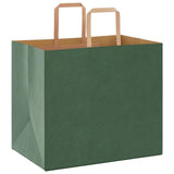 Paper Bags 250 pcs with Handles Green 32x22x28 cm 4101960