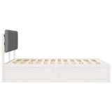 Bed Frame with Upholstered Headboard Light Grey 140 x 190 cm 3398238
