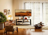 Industrial-Style TV Stand, with 35&deg Swivel Bracket - Dark Brown T3398P377885